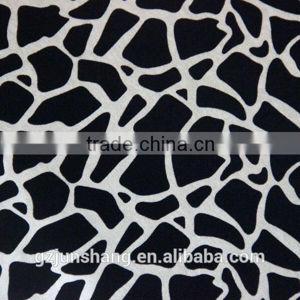 Hot sell PU material for sofa leather usage surface transfer flock