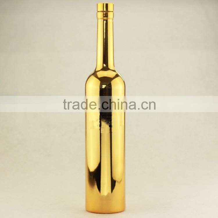 Wholesale black paint bottles 750ml food oil bottles champagne wine bottles