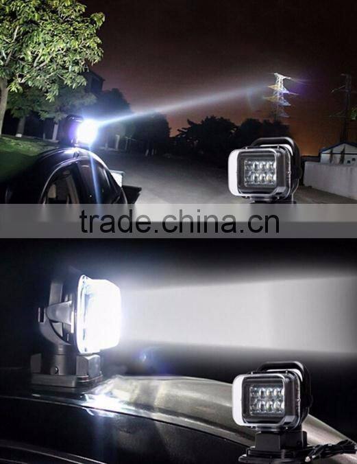 Car Motorcycle black square 50w/10pcs*5w spot LED headlight