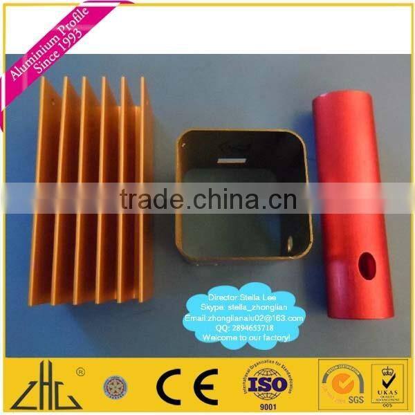 Wow!! hole drilling aluminium tube pipe frame anodized OEM , aluminium hollow section with milling , CNC aluminium parts factory