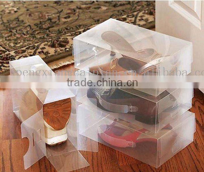 plastic clear shoe box