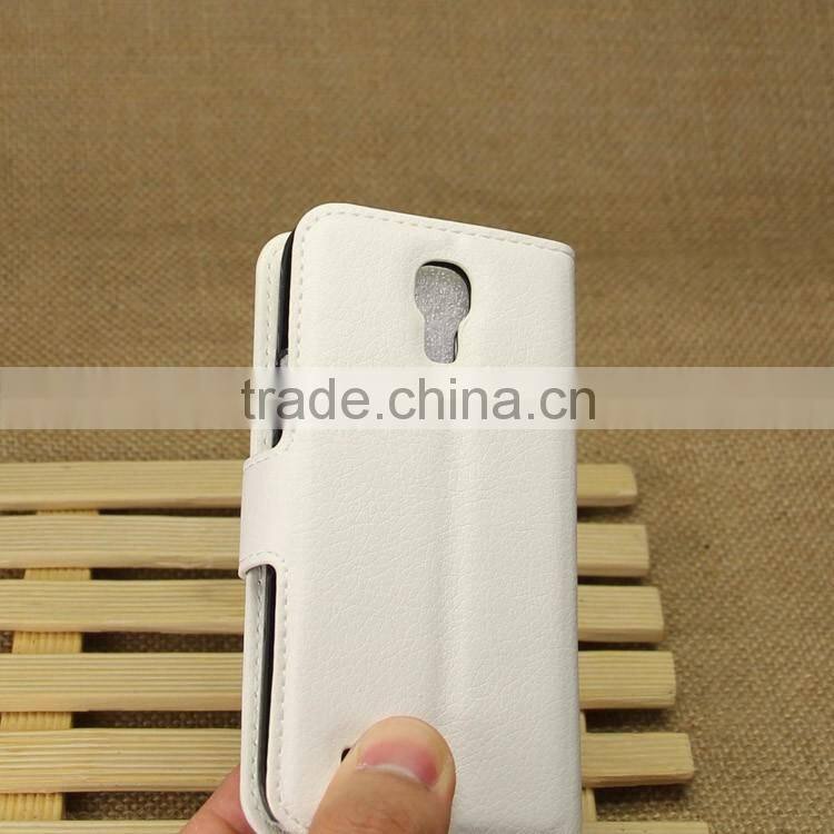 Hot Selling Ultra Thin Lichee PU Leather Case Wallet Folio Flip Cover for Samsung GALAXY S4 mini i9190