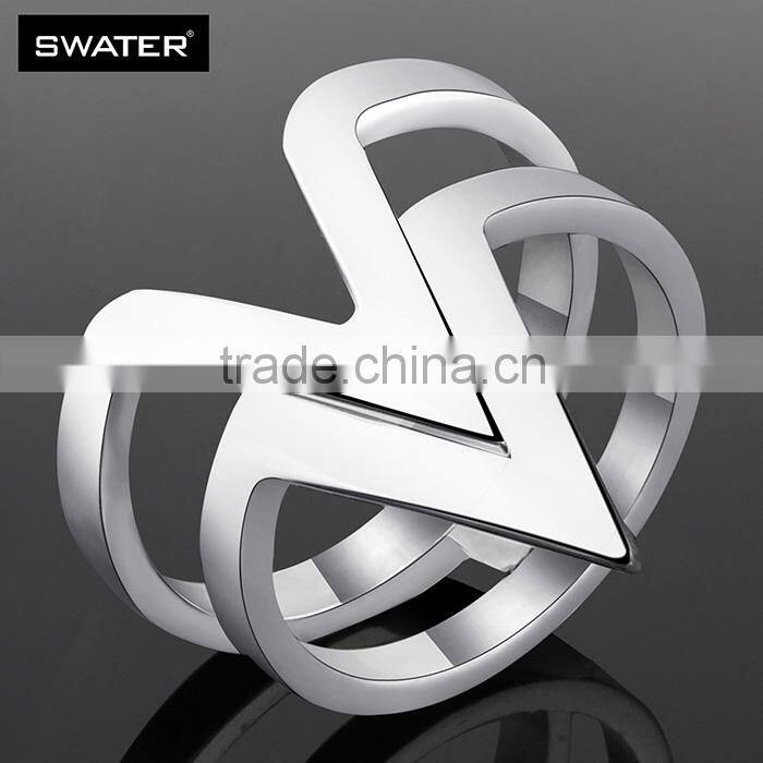 Alibaba Wholesale Stainless Steel Arrow Design Silver Rings Jewelry