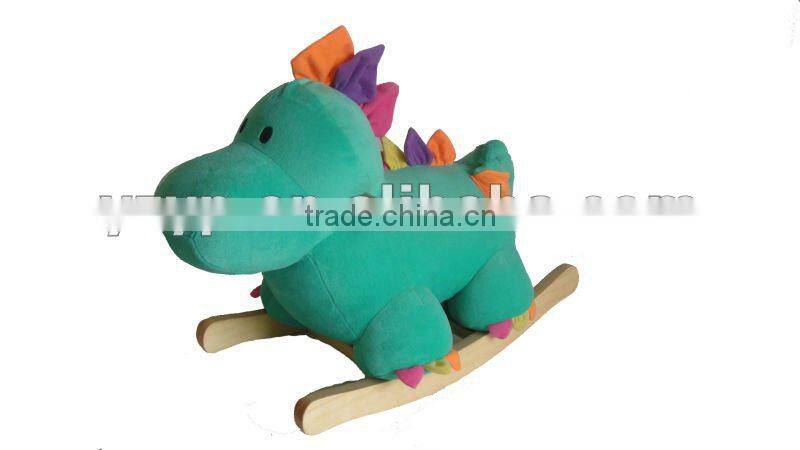 Plush pink elephant cheap rocking horse