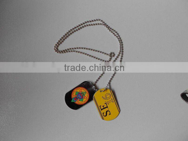 double tag necklace, dog tag, pet necklace