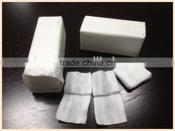 sterile cotton filled gauze sponge