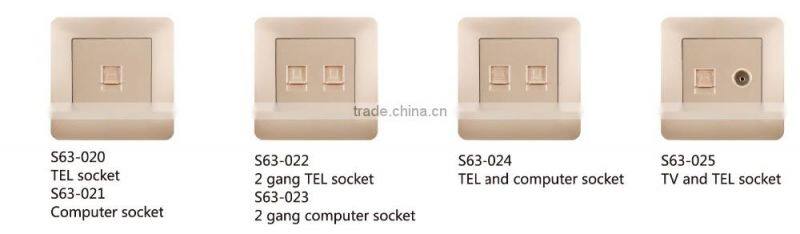 5 pin MF(Muti-Function) Outlet Universal wall switch and socket