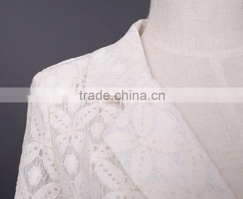 L020 Custom Design Lace Blazer Womens Long Blazer Jacket Wholesale