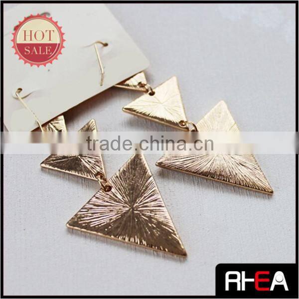 STOCK 3 Pieces Triangle Alloy Pendant With Enamel Craft Earring