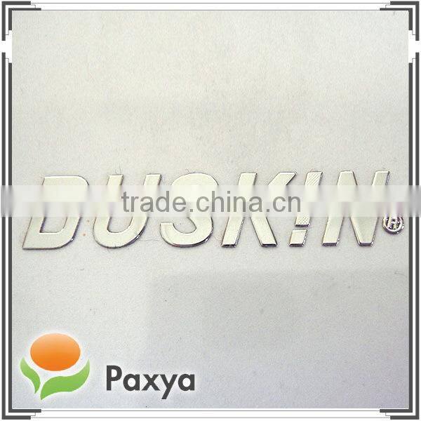 Home appliance custom thin metal nickel nameplate sticker with 3M adhesive