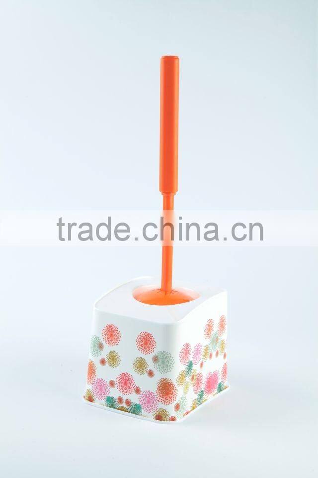 Cheap toilet brush set metalic design