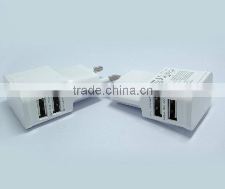 2.1A Dual 2 Ports USB EU USA Wall Charger Adapter for Samsung for iPhone for HTC for MOTO Perfect