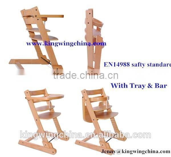 EN14988 Folding Wooden High Chair / Portable high chair