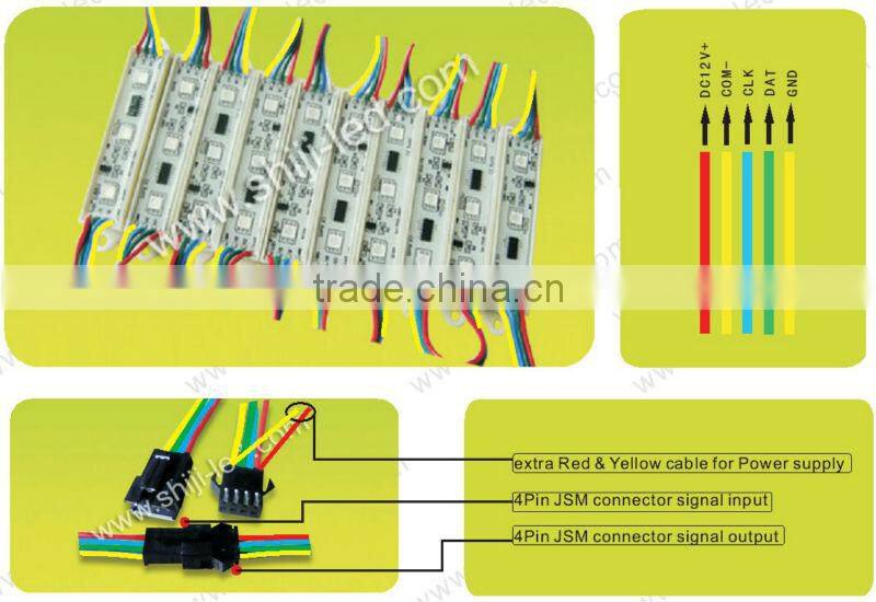 High brightness rgb color smd5050 led pixel module