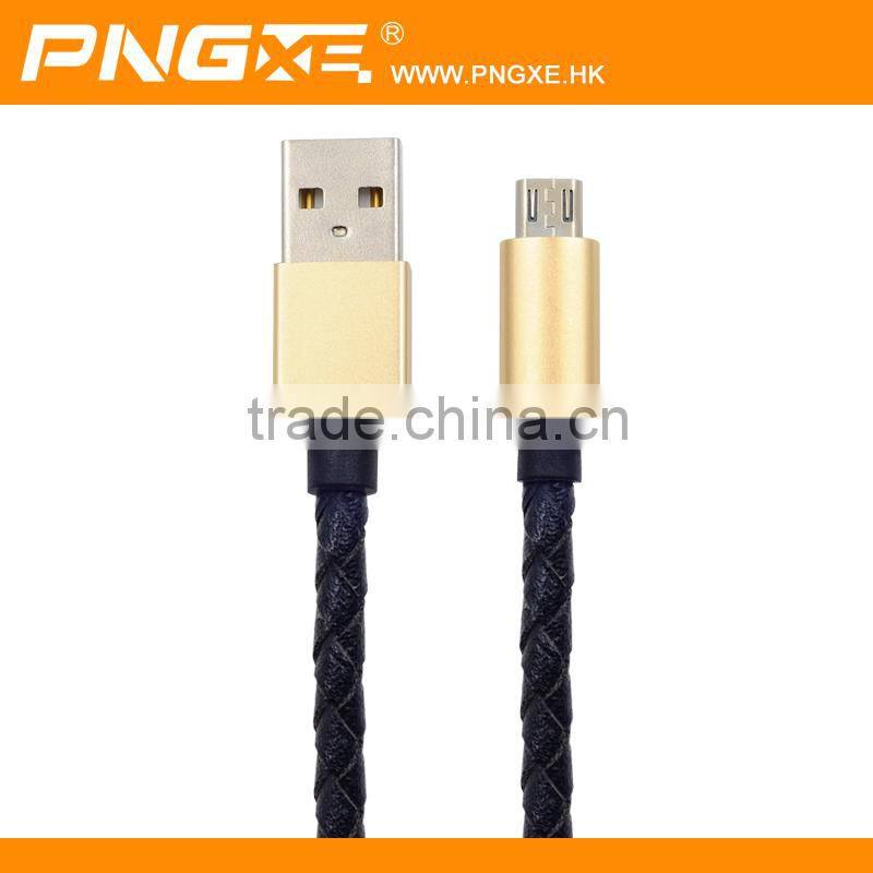High speed colorful micro braided usb 2.0 cable with aluminum casing