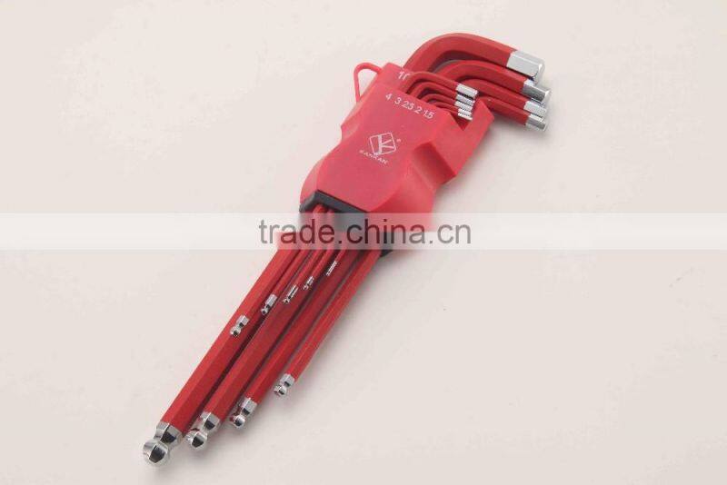 9pcs CR-V Colorful Extra Long Hex Key Wrench Set / Allen Key Set Flat Long