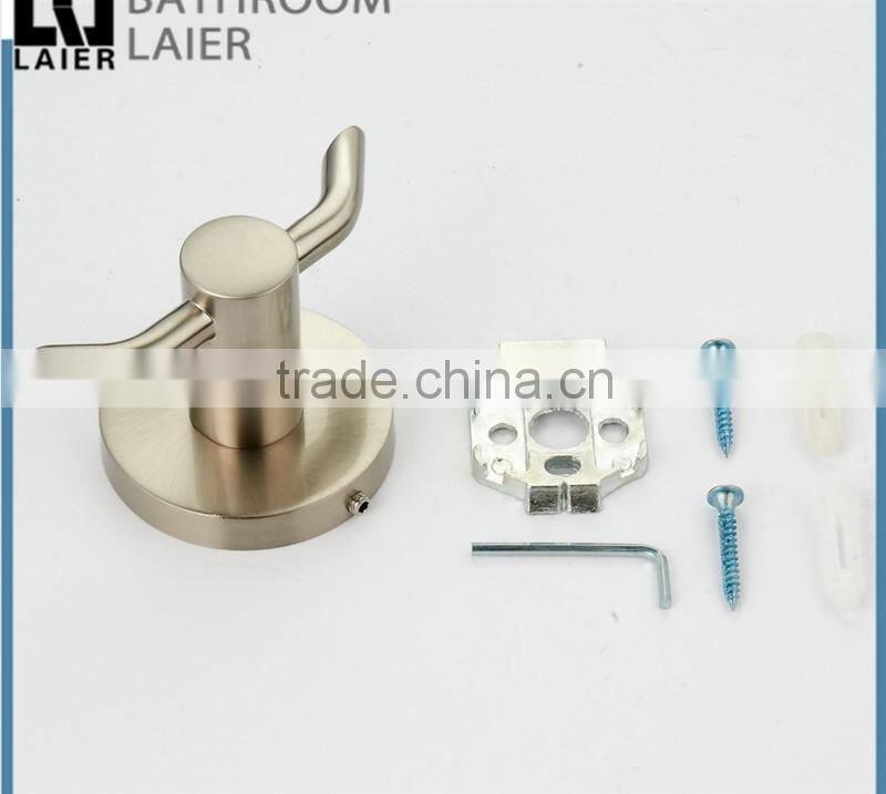 12835 new hot selling products nickel brushed bathroom design wall mount robe hook