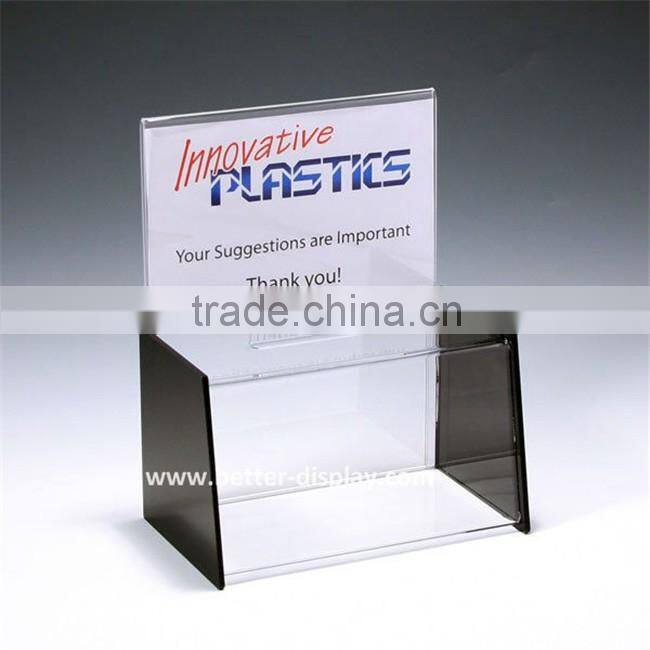 wholesale acrylic large charity collection boxes