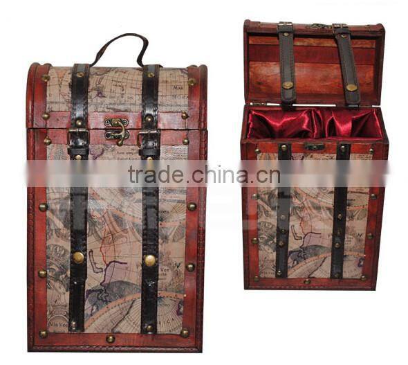 High-end vintage style leather material wine bottle holder