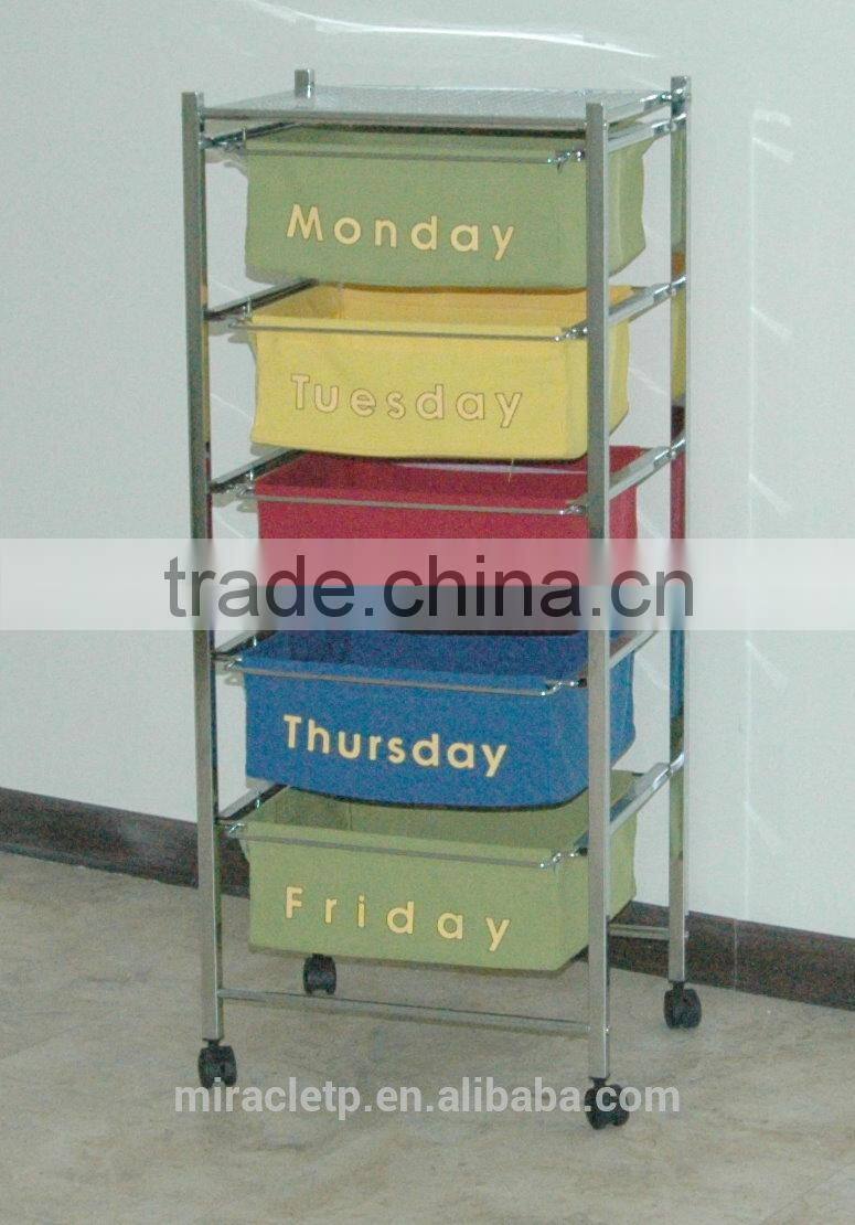 9 PP Plastic White Storage Drawers Cart Organizer