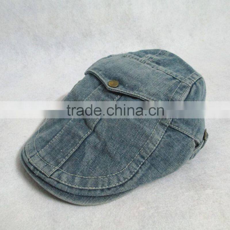 custom beret hats and caps wholesale denim beret hat for woman