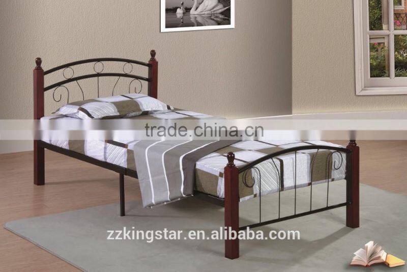 Hot sale modern design metal frame exotic Long size metal bed