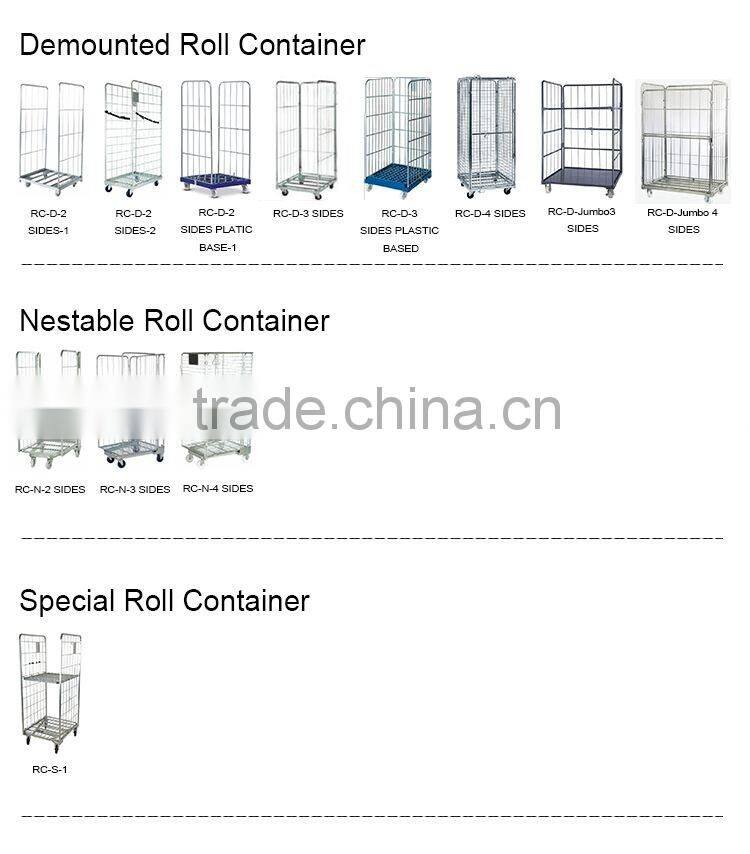 Secure Nestable 4 sided A frame nesting roll container