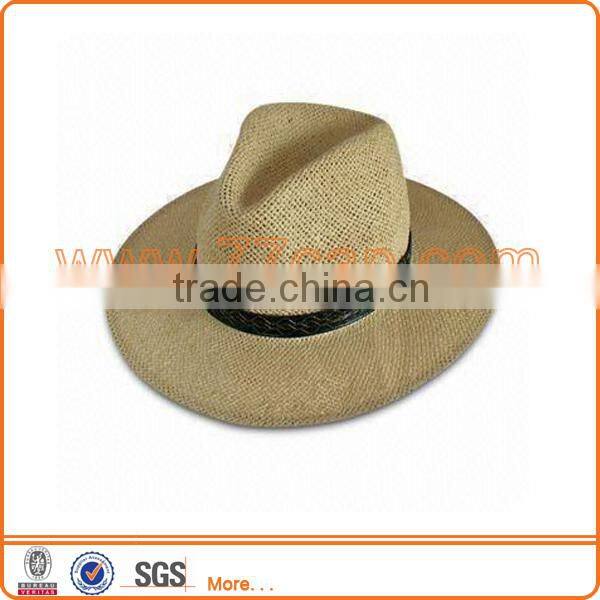 New Fashion Folding Wide Brim Woven Paper Straw Hat Cowboy Hat for Decorate or Travelling