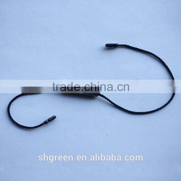 Handmade hot gold foil brand logo string plasic seal tag