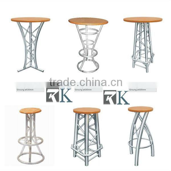 Truss style aluminium bar chair and table