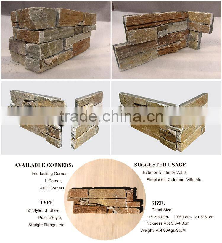 Slate Decoractive Wall Panels natural stone wall cladding