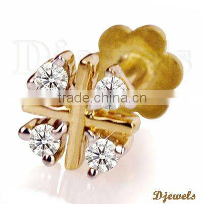 Diamond Nose Pins, Diamond Jewelry, Gold Nose Pins