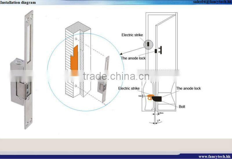 door lock strike narrow electric strike lock work with access controller card reader