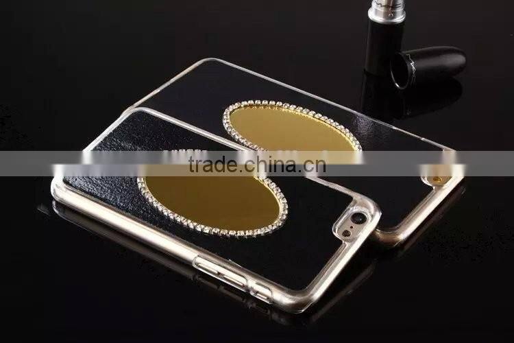 Special design mirror phone case makeup case for iphone 6 6plus with lighted mirror