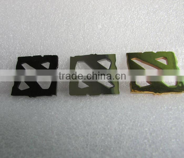 New dota 2 stainless steel keychain silver online PC game custom keychain metal keychain