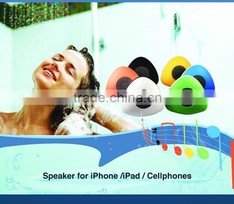 Waterproof Bluetooth Speaker with Silicone Sucker for Bathroom