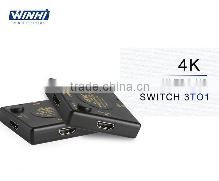 HD h dmi 4K splitter for TV DVD 3 to 1 switcher