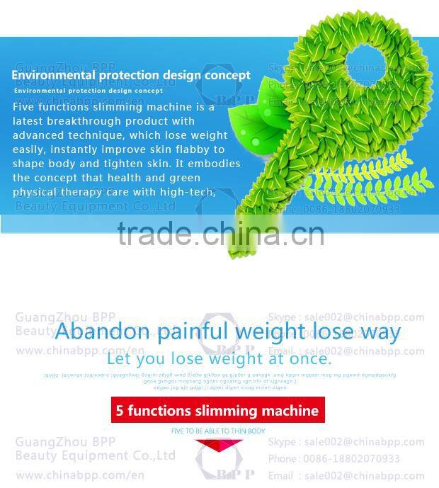 New arrival solan use five function body sliiming machine for burning fat with light energy