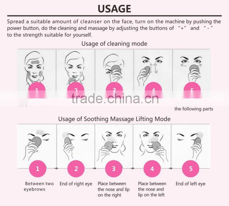 Handheld girl use facial cleansing brush blackhead extractor exfoliating scrub