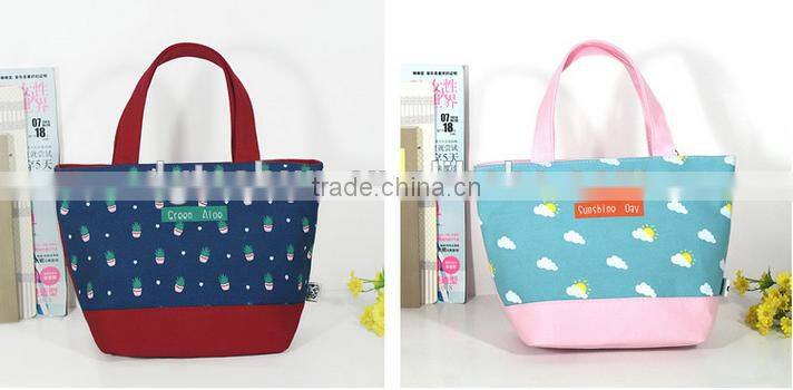 Alibaba China canvas multi-function tote bag, lunch box bag, 8-24oz canvas tote bag