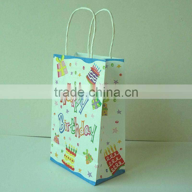 2014 hot sale personized printing birthday bag with customized printing and logo