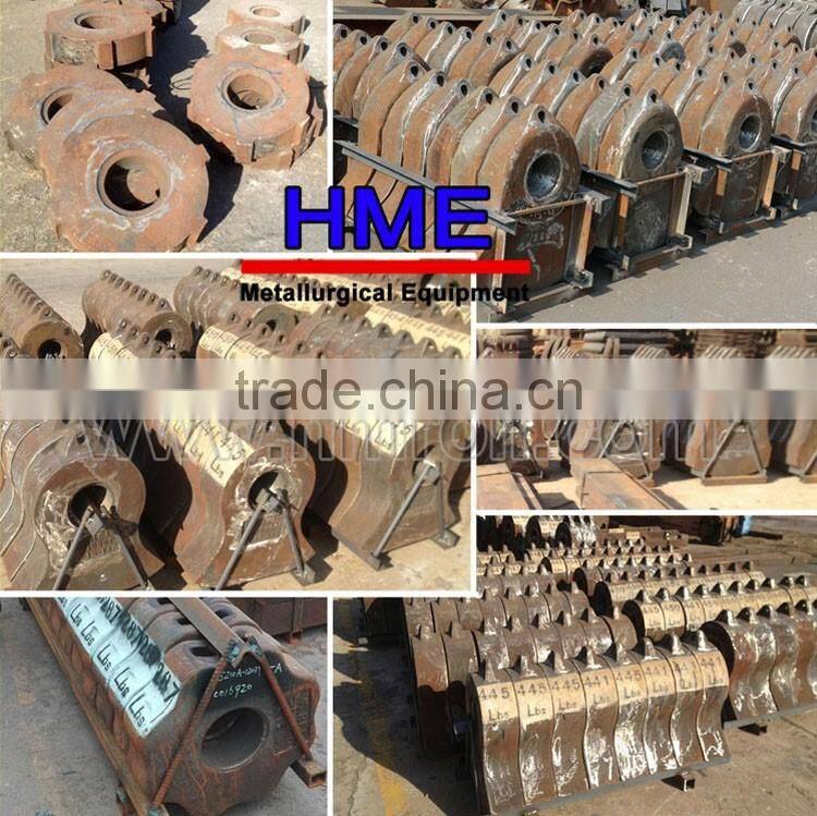 Recycling metal shredder wear parts