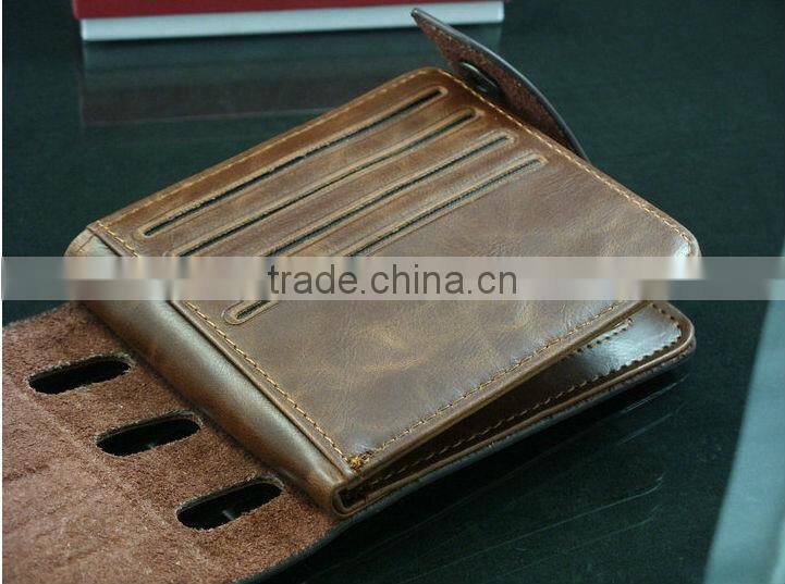 New Fashion Mens Genuine Leather Bifold Wallet Credit/ID Card Holder Leather Slim Wallet