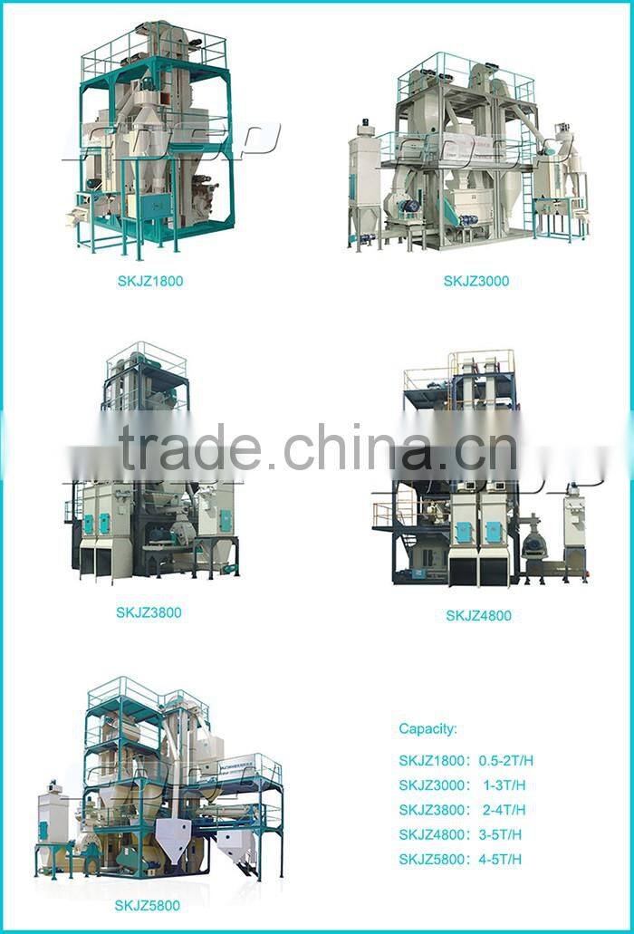2-4t/h livestock cow feed pellet production line changzhou machine