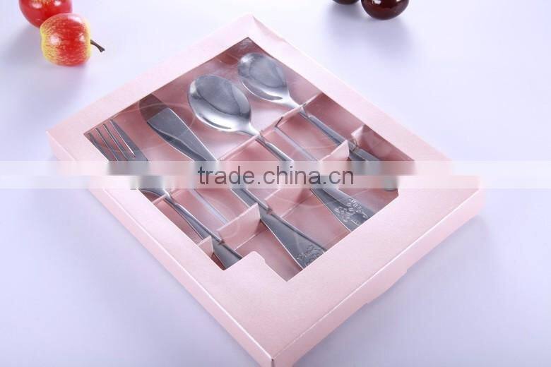 CSGO Beautiful Four Piece Quality Child's Stainless Steel Cutlery Set, knotted cutlery set