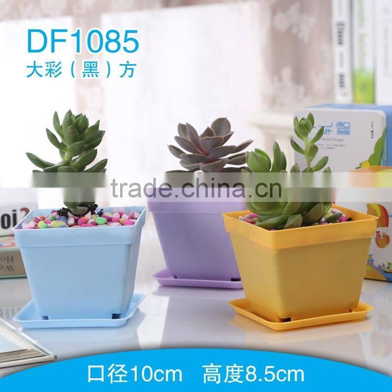 Cheap square black plastic plant flower nursery pot 10*8.5cm