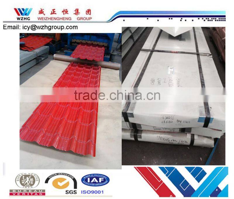 2016 popular galvalume corrugated trapezoid roofing sheets, prepainted steel tile, sell to importers/traders