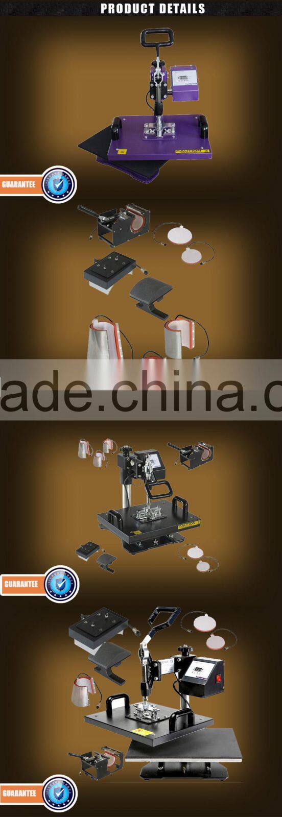 8-in-1 combo digital 8' dish t-shirt roller heat transfer press machine