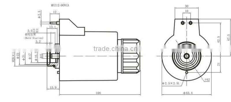 Hydraulic rexroth wet type solenoid valve coil 24v