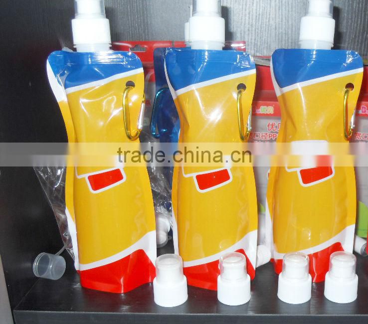 wholesale 480ml foldable bottle/ foldable water bottle